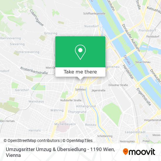 Umzugsritter Umzug & Übersiedlung - 1190 Wien map