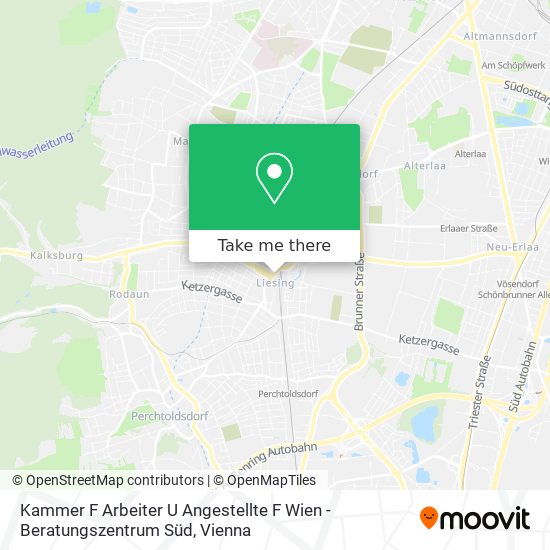 Kammer F Arbeiter U Angestellte F Wien - Beratungszentrum Süd map