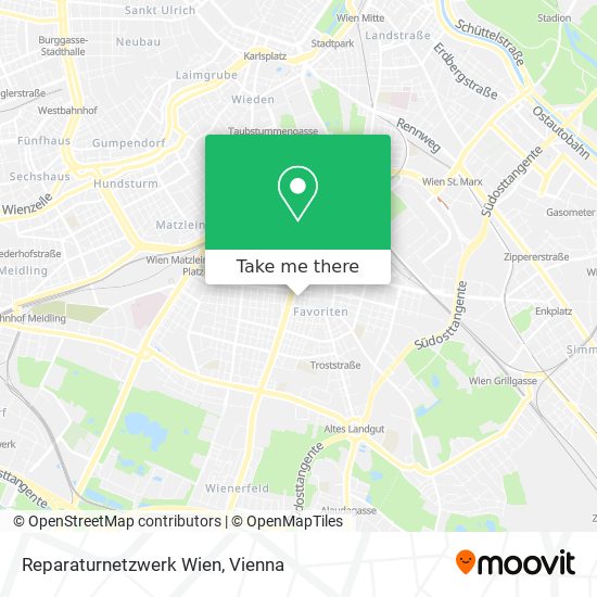 Reparaturnetzwerk Wien map