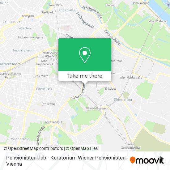 Pensionistenklub - Kuratorium Wiener Pensionisten map