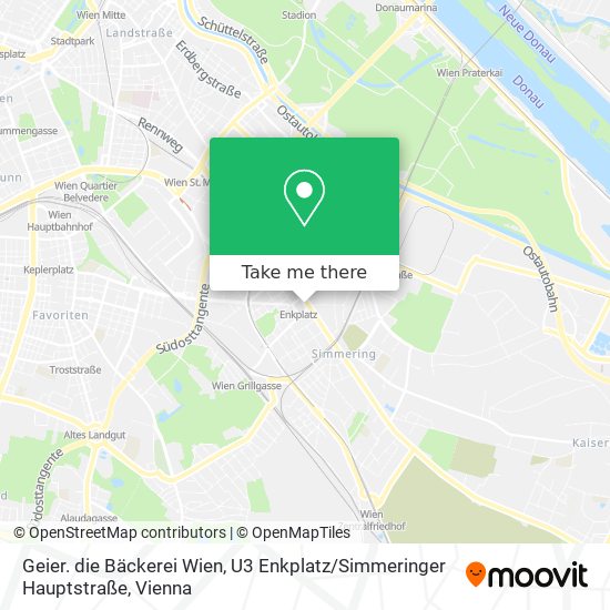 Geier. die Bäckerei Wien, U3 Enkplatz / Simmeringer Hauptstraße map