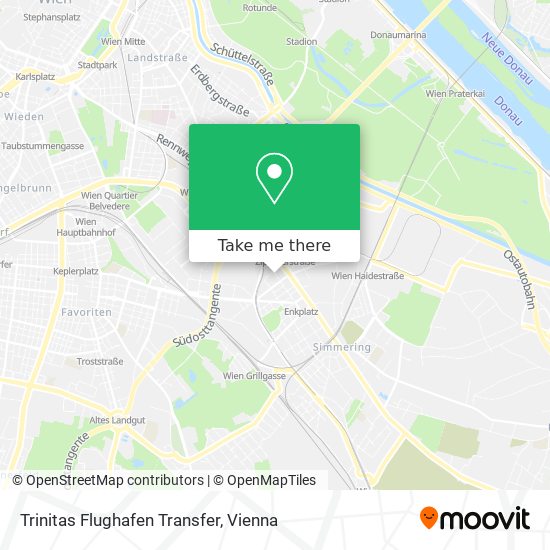 Trinitas Flughafen Transfer map