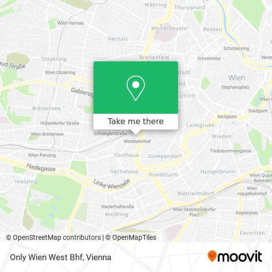 Only Wien West Bhf map