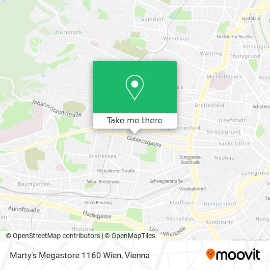 Marty's Megastore 1160 Wien map