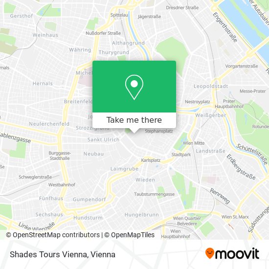 Shades Tours Vienna map