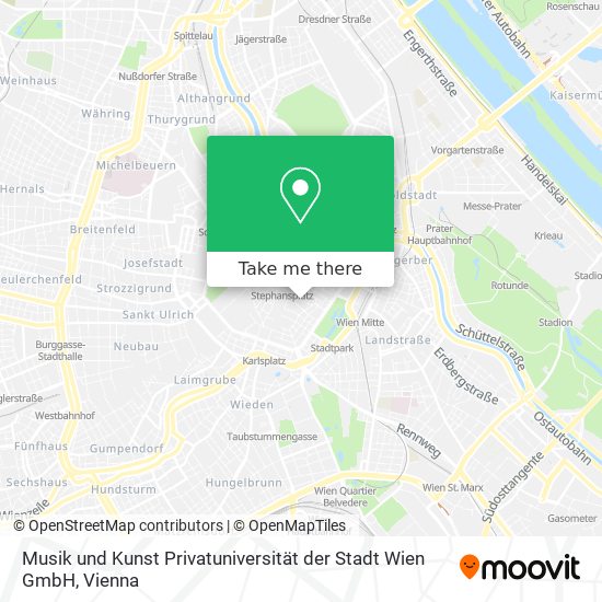 Musik und Kunst Privatuniversität der Stadt Wien GmbH map