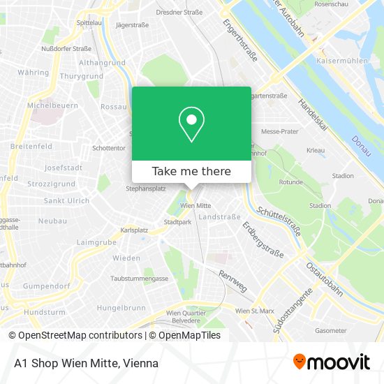 A1 Shop Wien Mitte map