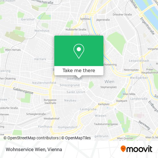 Wohnservice Wien map