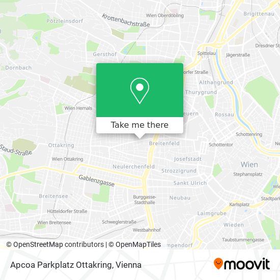 Apcoa Parkplatz Ottakring map