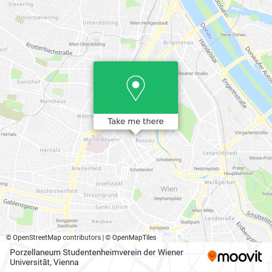 Porzellaneum Studentenheimverein der Wiener Universitãt map