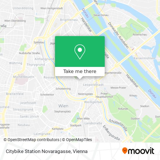 Citybike Station Novaragasse map