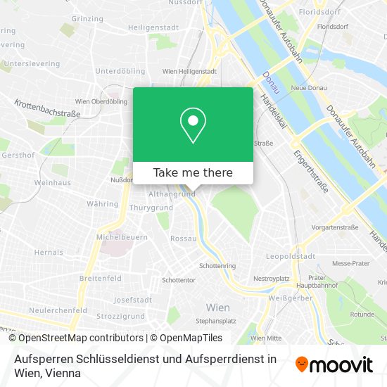 Aufsperren Schlüsseldienst und Aufsperrdienst in Wien map