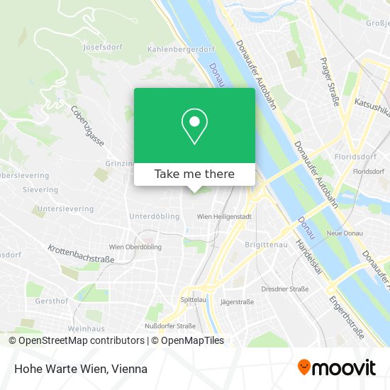 Hohe Warte Wien map