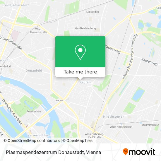 Plasmaspendezentrum Donaustadt map