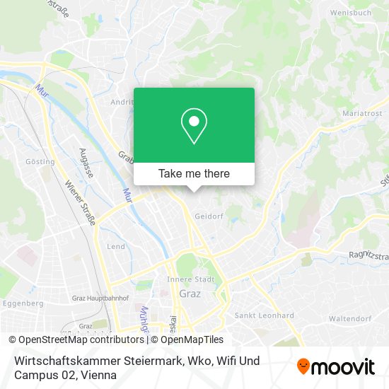 Wirtschaftskammer Steiermark, Wko, Wifi Und Campus 02 map