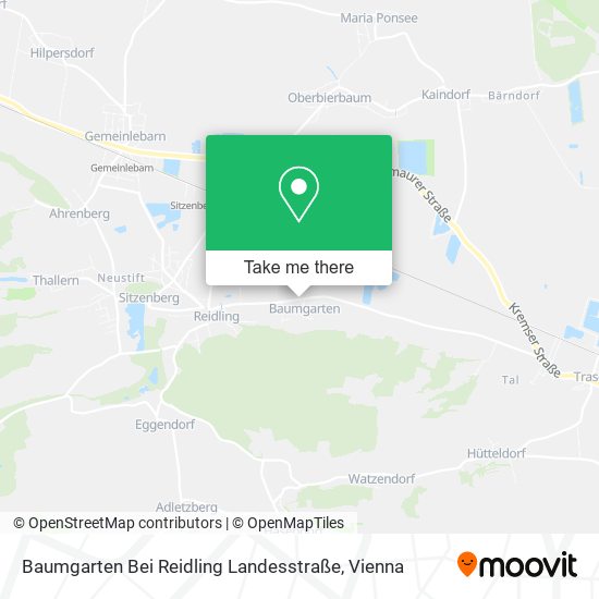 Baumgarten Bei Reidling Landesstraße map