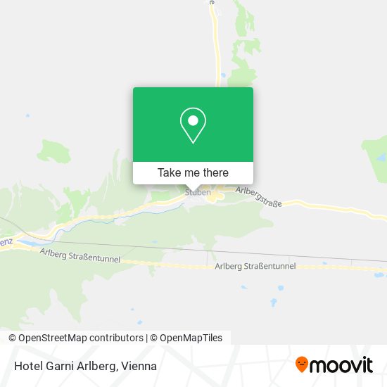 Hotel Garni Arlberg map