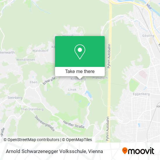 Arnold Schwarzenegger Volksschule map