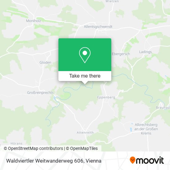 Waldviertler Weitwanderweg 606 map