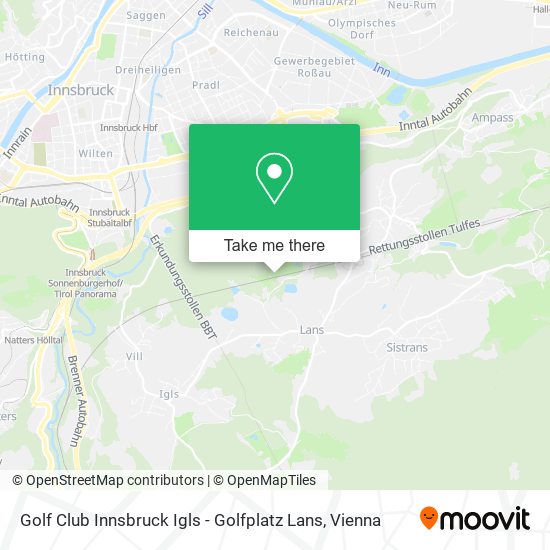 Golf Club Innsbruck Igls - Golfplatz Lans map