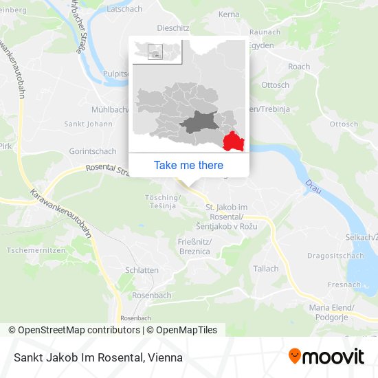 Sankt Jakob Im Rosental map