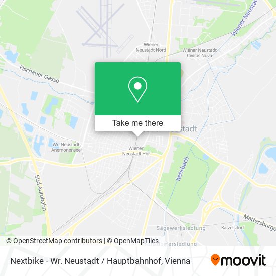 Nextbike - Wr. Neustadt / Hauptbahnhof map