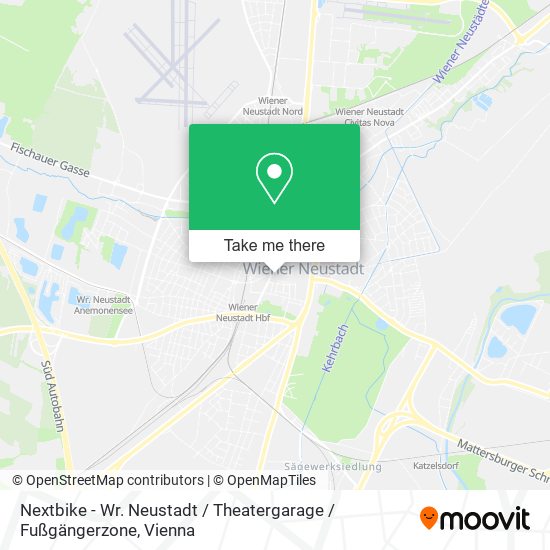 Nextbike - Wr. Neustadt / Theatergarage / Fußgängerzone map