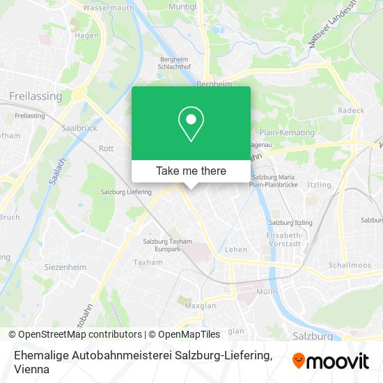 Ehemalige Autobahnmeisterei Salzburg-Liefering map