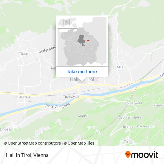 Hall In Tirol map