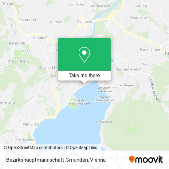 Bezirkshauptmannschaft Gmunden map
