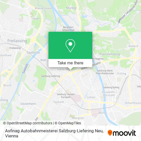 Asfinag Autobahnmeisterei Salzburg-Liefering Neu map