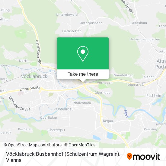 Vöcklabruck Busbahnhof (Schulzentrum Wagrain) map