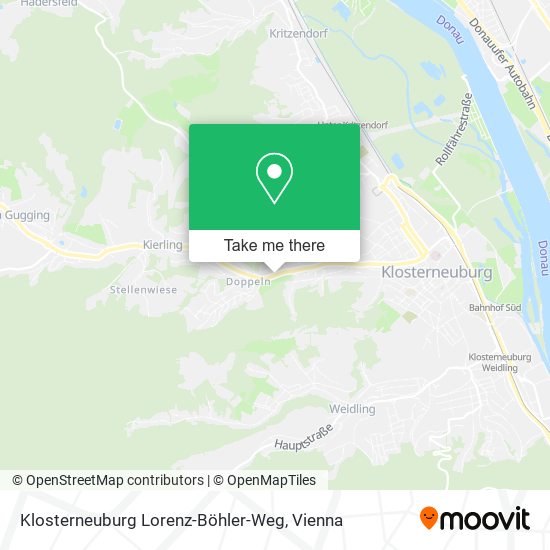 Klosterneuburg Lorenz-Böhler-Weg map
