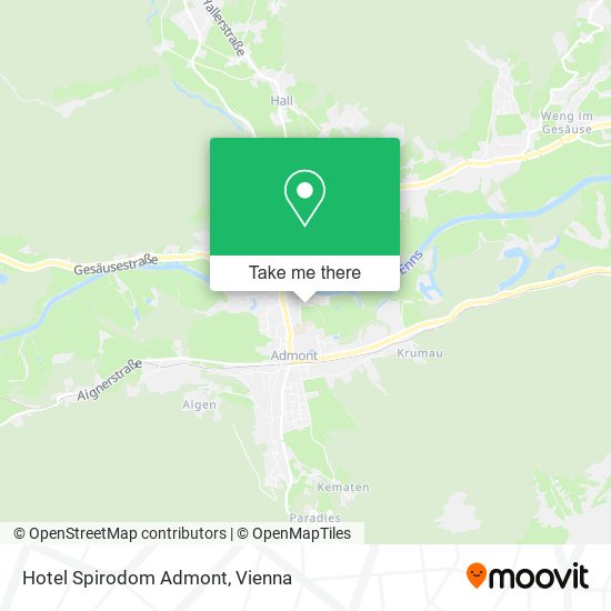 Hotel Spirodom Admont map