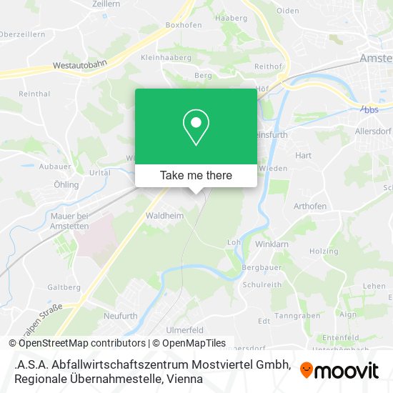 .A.S.A. Abfallwirtschaftszentrum Mostviertel Gmbh, Regionale Übernahmestelle map