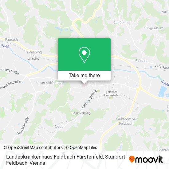 Landeskrankenhaus Feldbach-Fürstenfeld, Standort Feldbach map