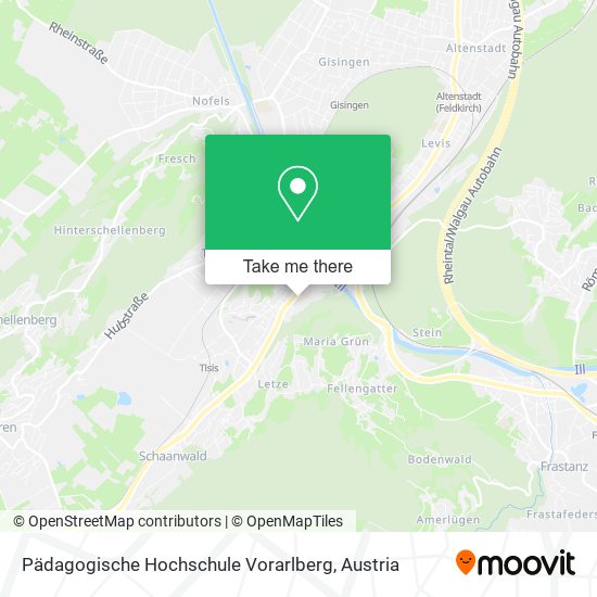 Pädagogische Hochschule Vorarlberg map