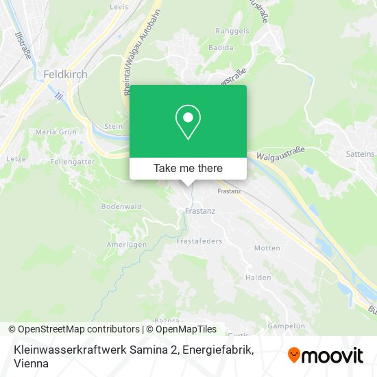 Kleinwasserkraftwerk Samina 2, Energiefabrik map