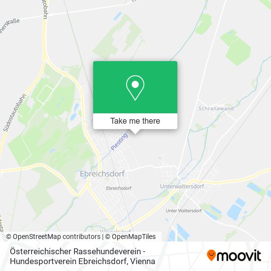 Österreichischer Rassehundeverein - Hundesportverein Ebreichsdorf map