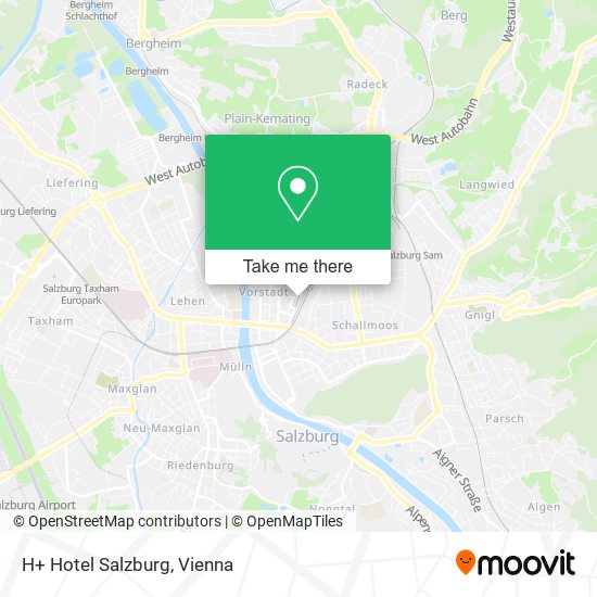 H+ Hotel Salzburg map