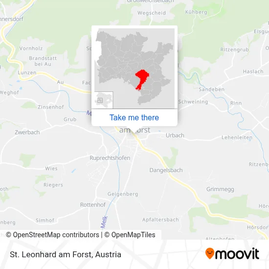 St. Leonhard am Forst map