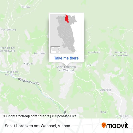 Sankt Lorenzen am Wechsel map