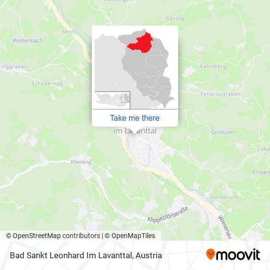 Bad Sankt Leonhard Im Lavanttal map