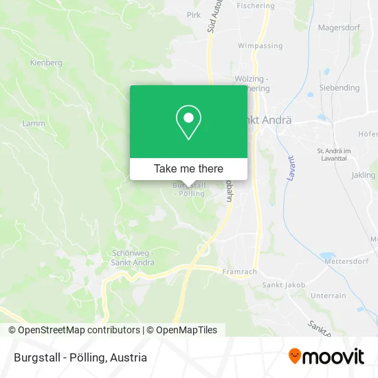 Burgstall - Pölling map