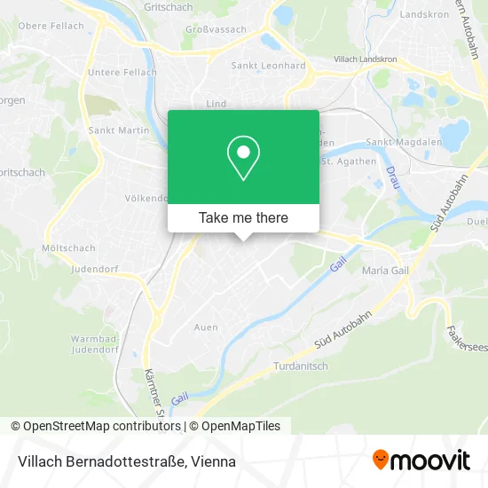 Villach Bernadottestraße map