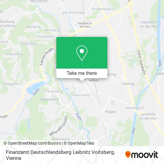 Finanzamt Deutschlandsberg Leibnitz Voitsberg map