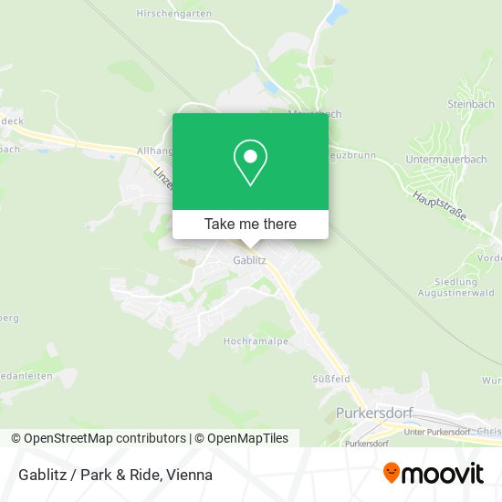 Gablitz / Park & Ride map