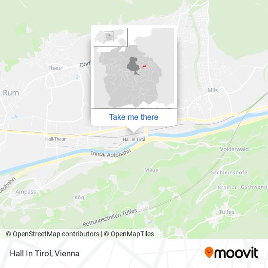Hall In Tirol map