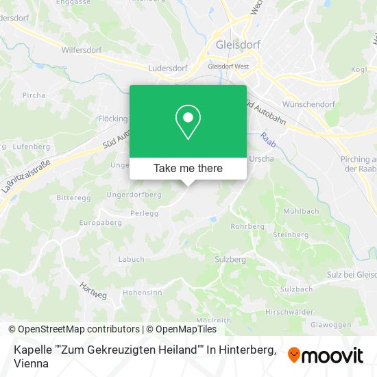 Kapelle ""Zum Gekreuzigten Heiland"" In Hinterberg map