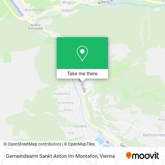 Gemeindeamt Sankt Anton Im Montafon map